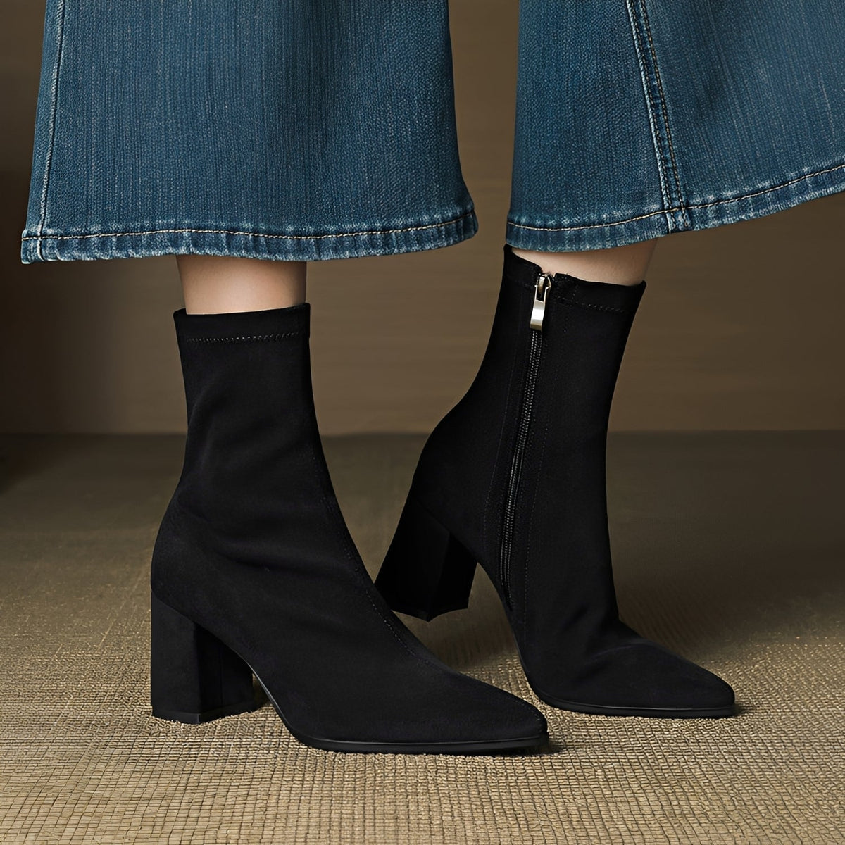Women's Block Heel Ankle Boots Side Zip — Everyday Smart Style 4