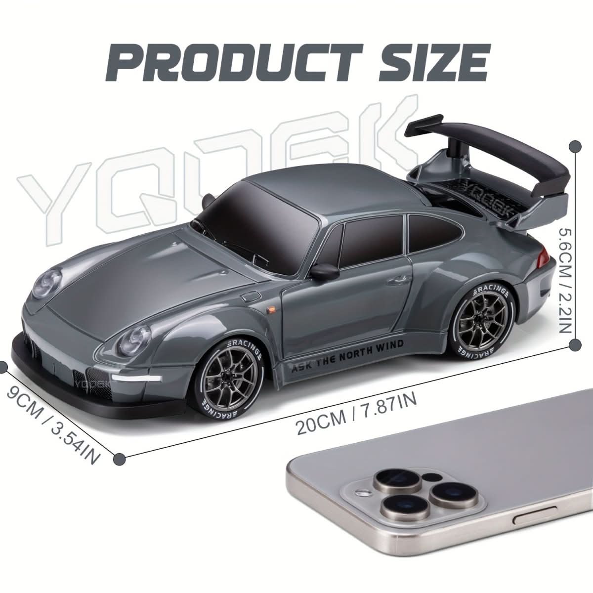 RC Car 1:24 Scale Drift Racer with LED Wheels & 4WD 9