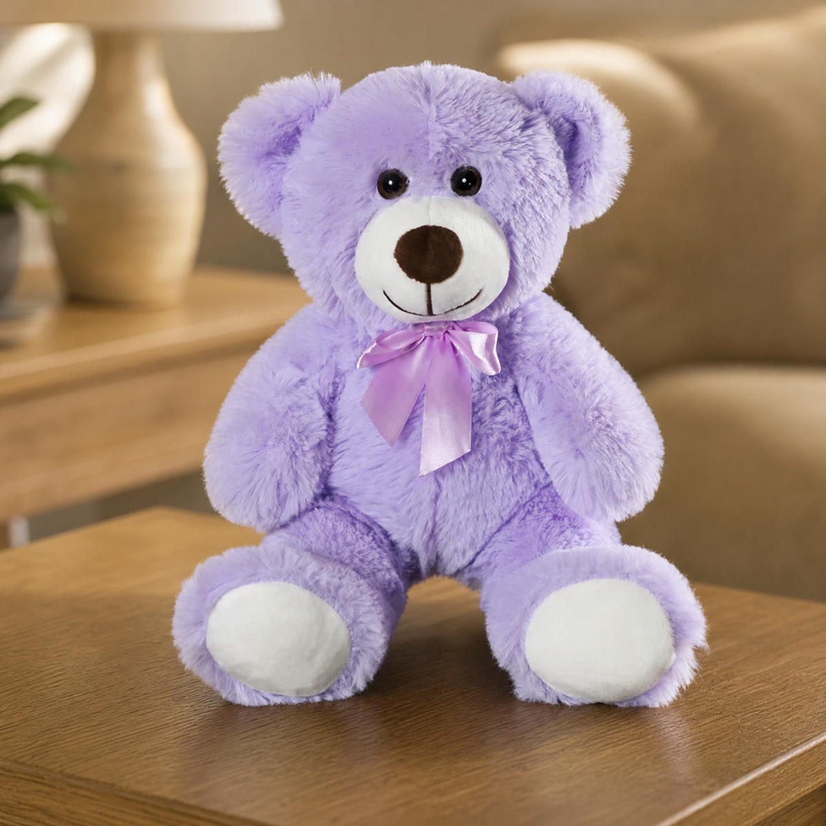 Teddy Bear Plush Toy with Satin Bow — 25–30 cm Soft Gift 13