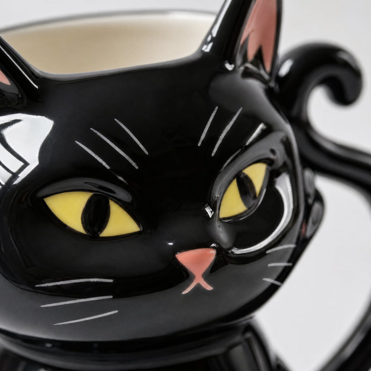 Black Cat Ceramic Mug with Witch Hat Lid — 350ml 7