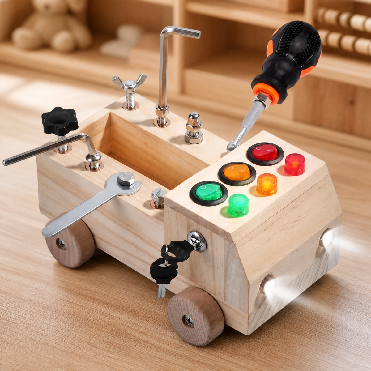 Busy Board Wooden Educational Toy — Montiflex Kids Ages 3–12 1