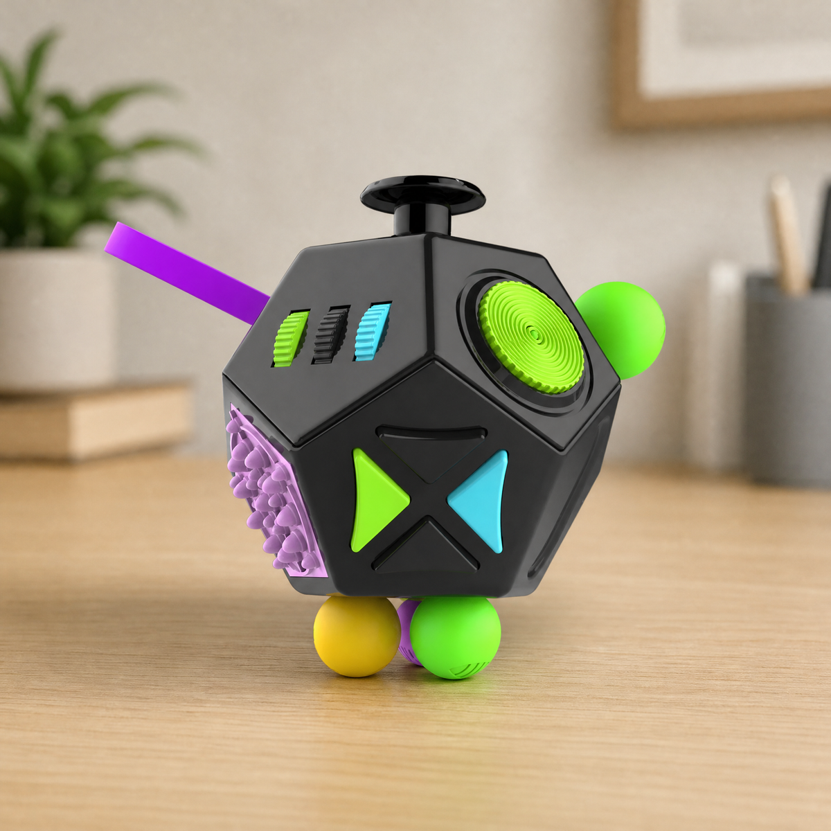 Fidget Toy Cube — 6 & 12 Sided Sensory Stress Relief 6