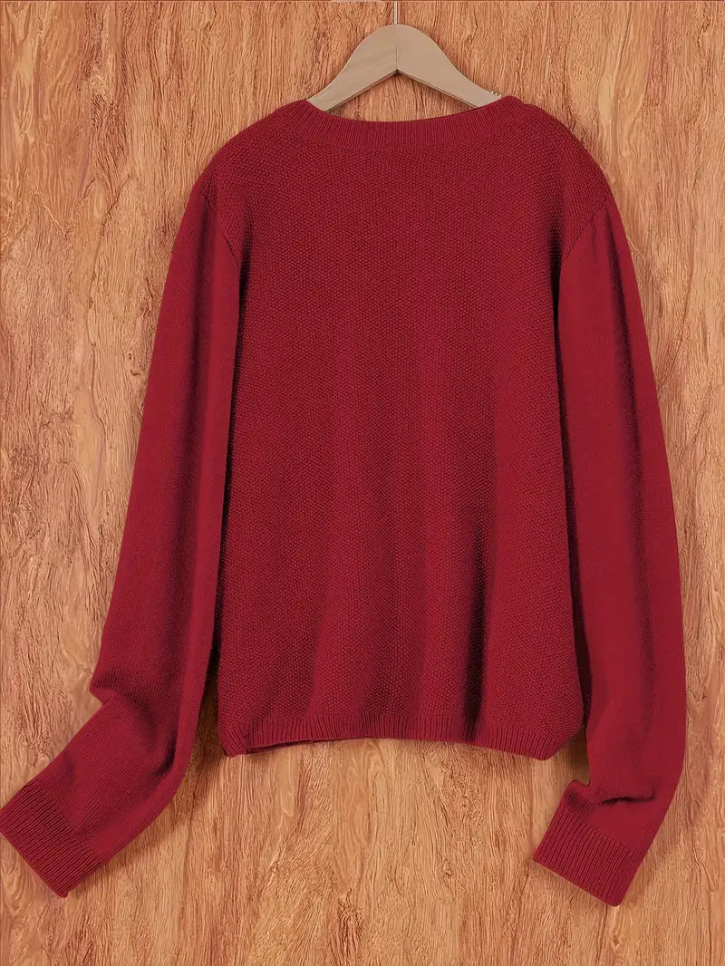 Women's Relaxed Open-Front Knit Cardigan Sweater 6