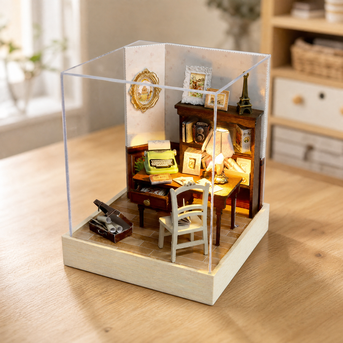 Dollhouse DIY Kit with LED Lights — Miniature Assembly Set 7