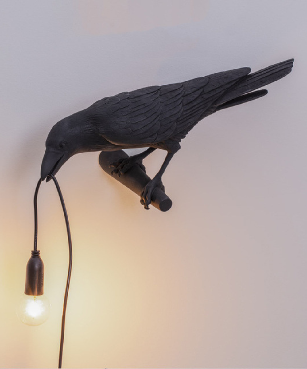 Crow Table Lamp – Decorative Bird Design Night Light E27 2