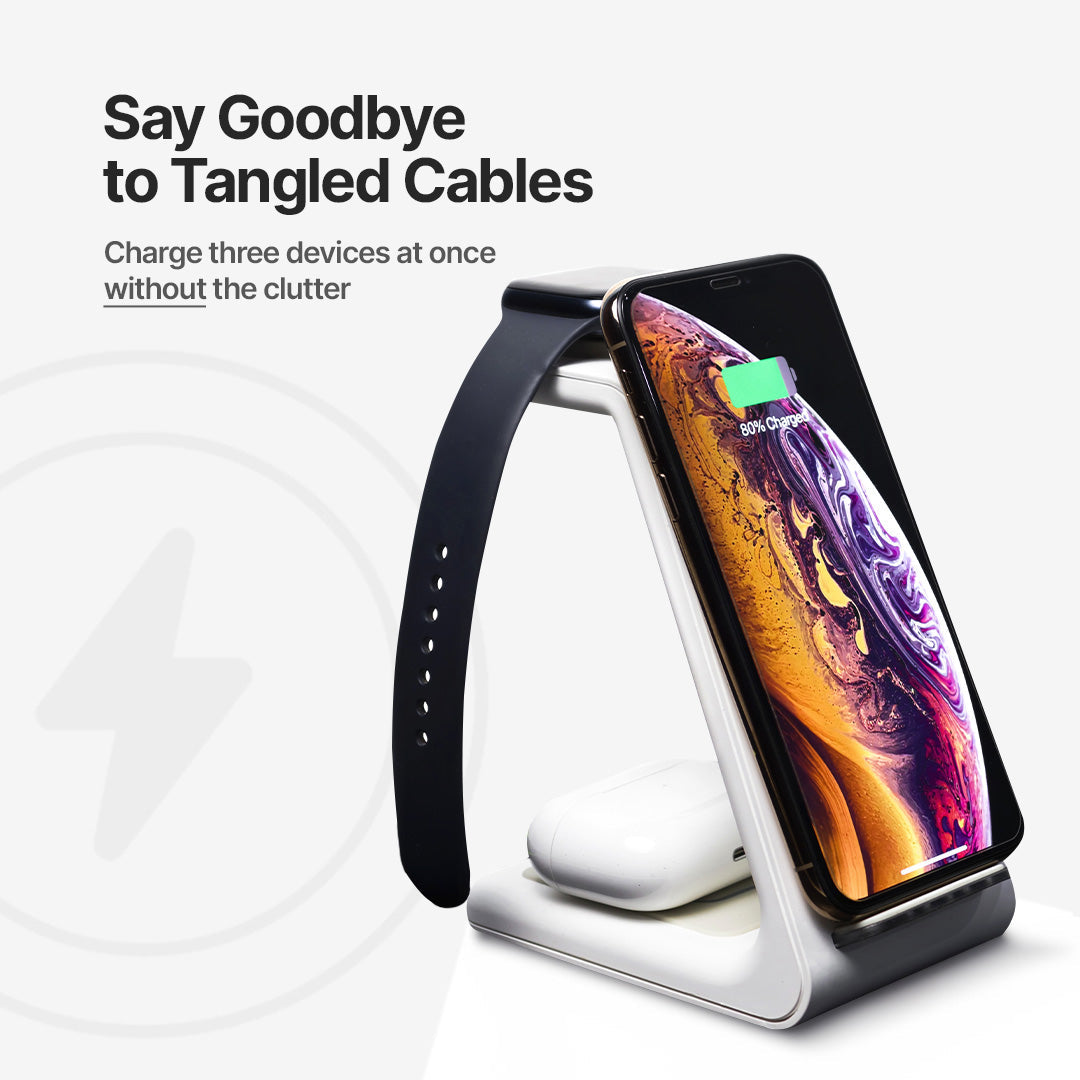 3-in-1 Wireless Charging Station — 15W Fast Charge Dock 9
