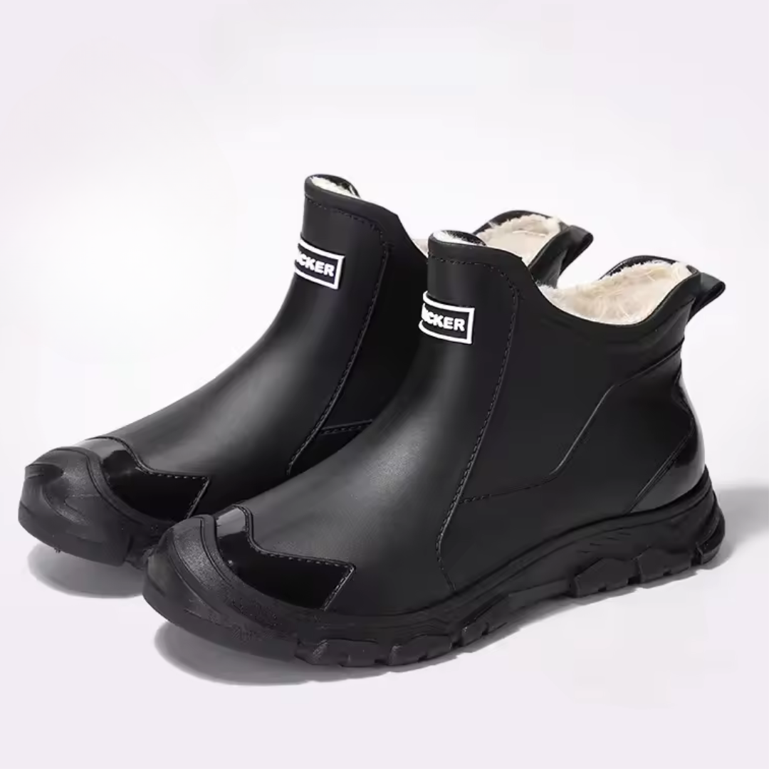 Waterproof Rubber Pull-On Ankle Boots — Grip Sole 3