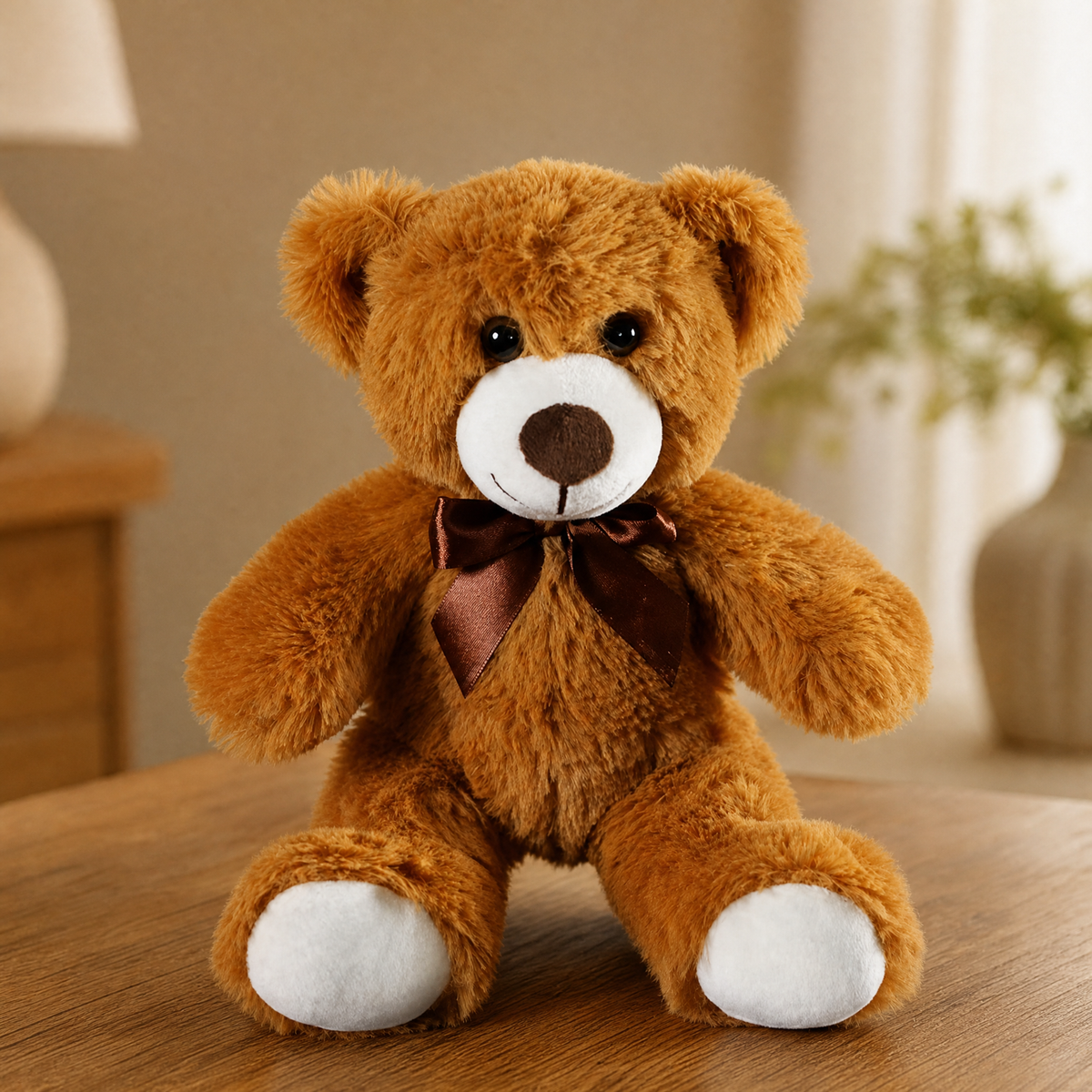 Teddy Bear Plush Toy with Satin Bow — 25–30 cm Soft Gift 9