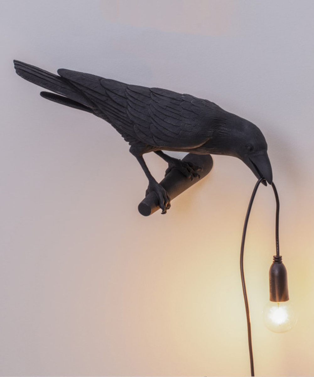 Crow Table Lamp – Decorative Bird Design Night Light E27 3