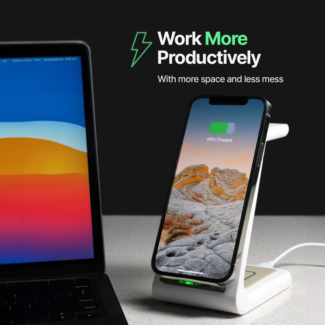 3-in-1 Wireless Charging Station — 15W Fast Charge Dock 4