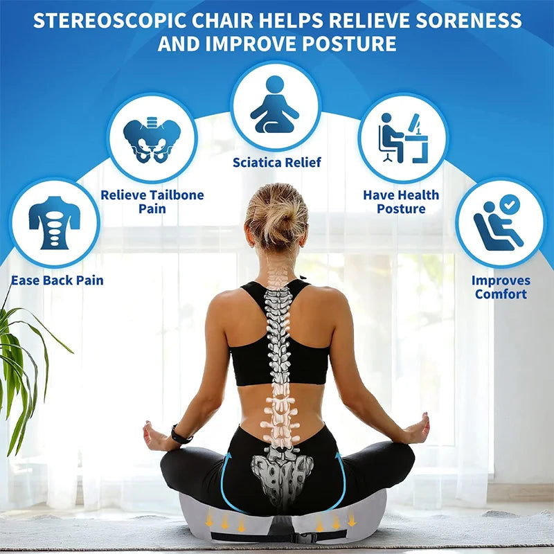 Memory Foam Seat Cushion — Sit Bone & Coccyx Pain Relief 2