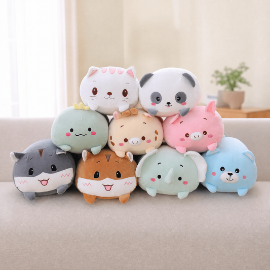 Plush Toy Kawaii Animal Cushion — Cat, Panda, Penguin 18–28 cm 1
