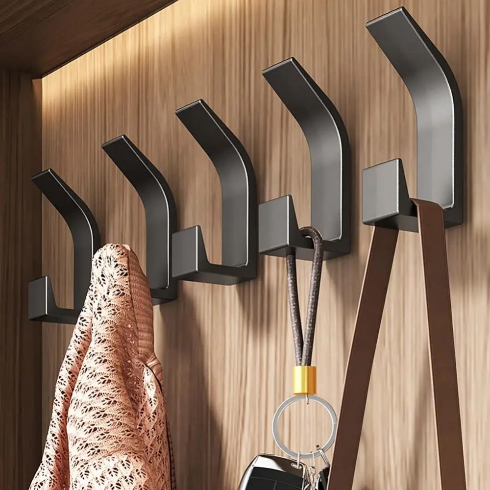 Self-Adhesive Wall Hooks — No-Drill Coat Hook Set of 5 2