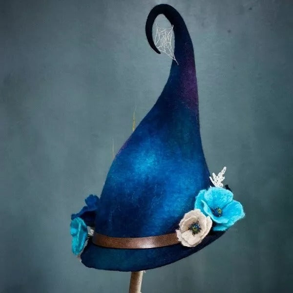 Halloween Felt Witch Hat — Handmade Merino Wool, One Size 4