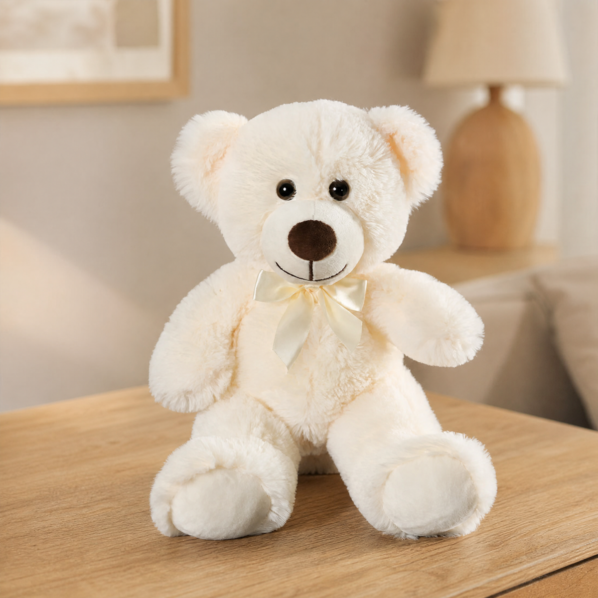 Teddy Bear Plush Toy with Satin Bow — 25–30 cm Soft Gift 7