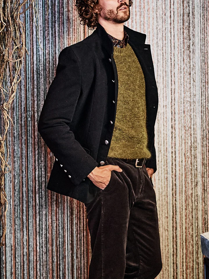Men's Slim Fit Velvet Blazer — Formal Evening Jacket 2