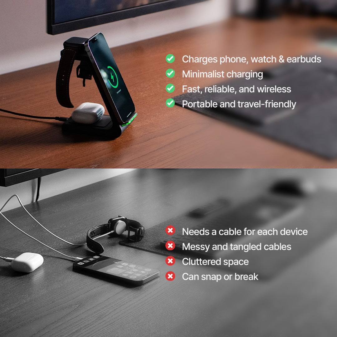 3-in-1 Wireless Charging Station — 15W Fast Charge Dock 7
