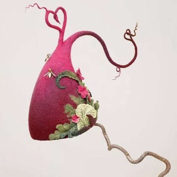 Halloween Felt Witch Hat — Handmade Merino Wool, One Size 3