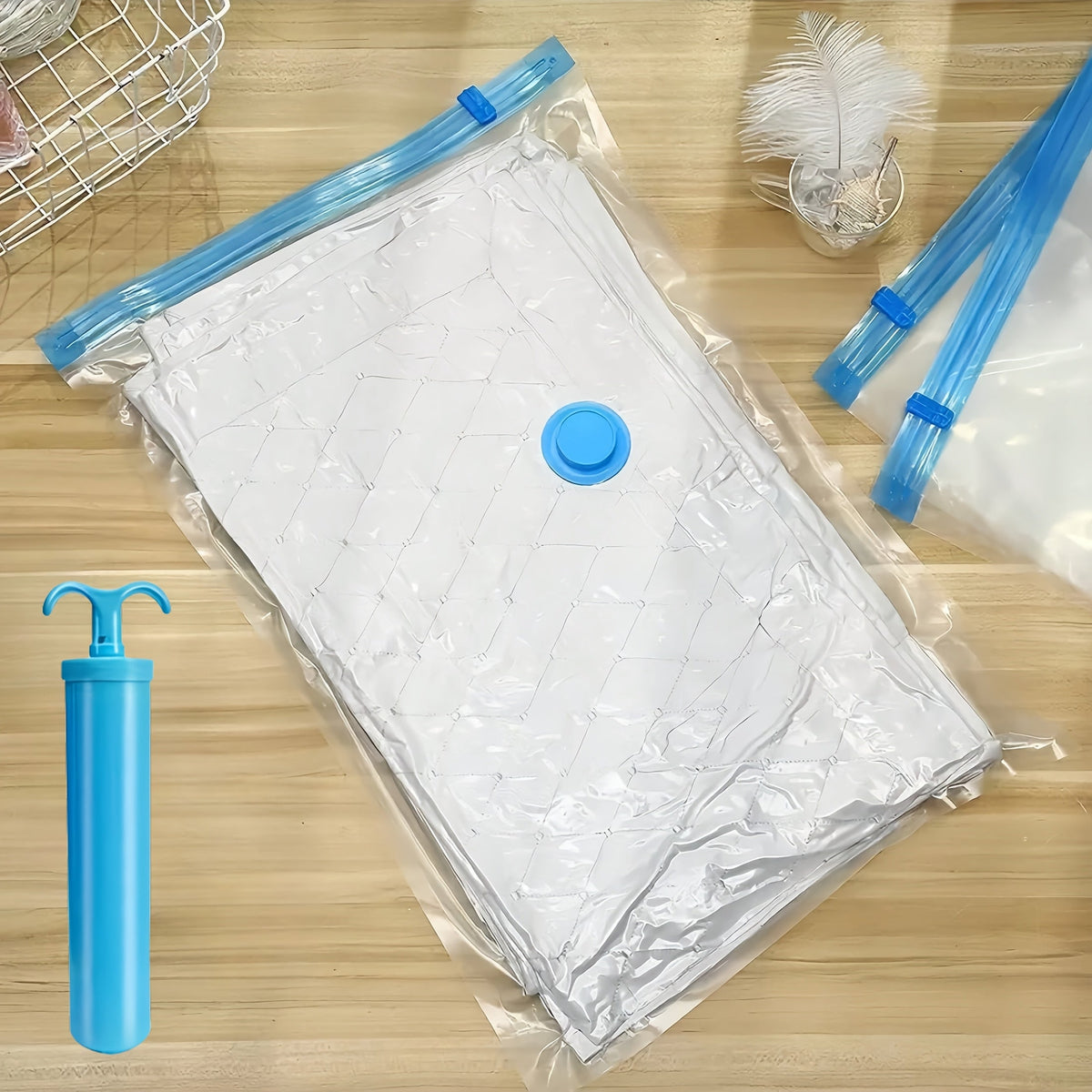 Extra Large Vacuum Storage Bags — Reusable Space-Saving Set 1