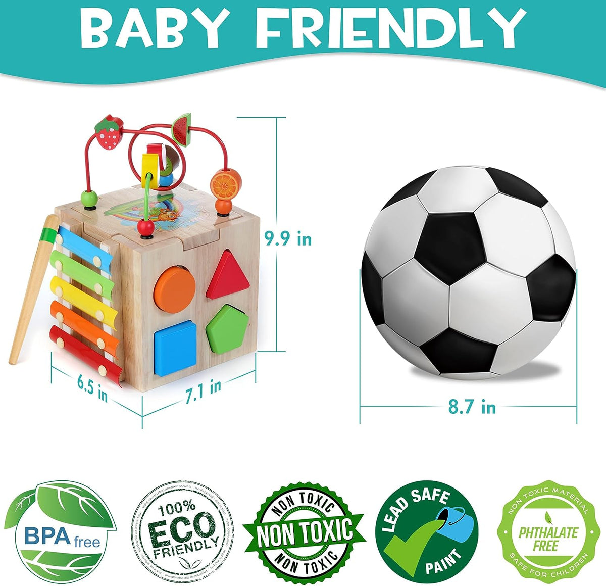 Montessori 8-in-1 Wooden Activity Cube — Toddler 18m+ 5