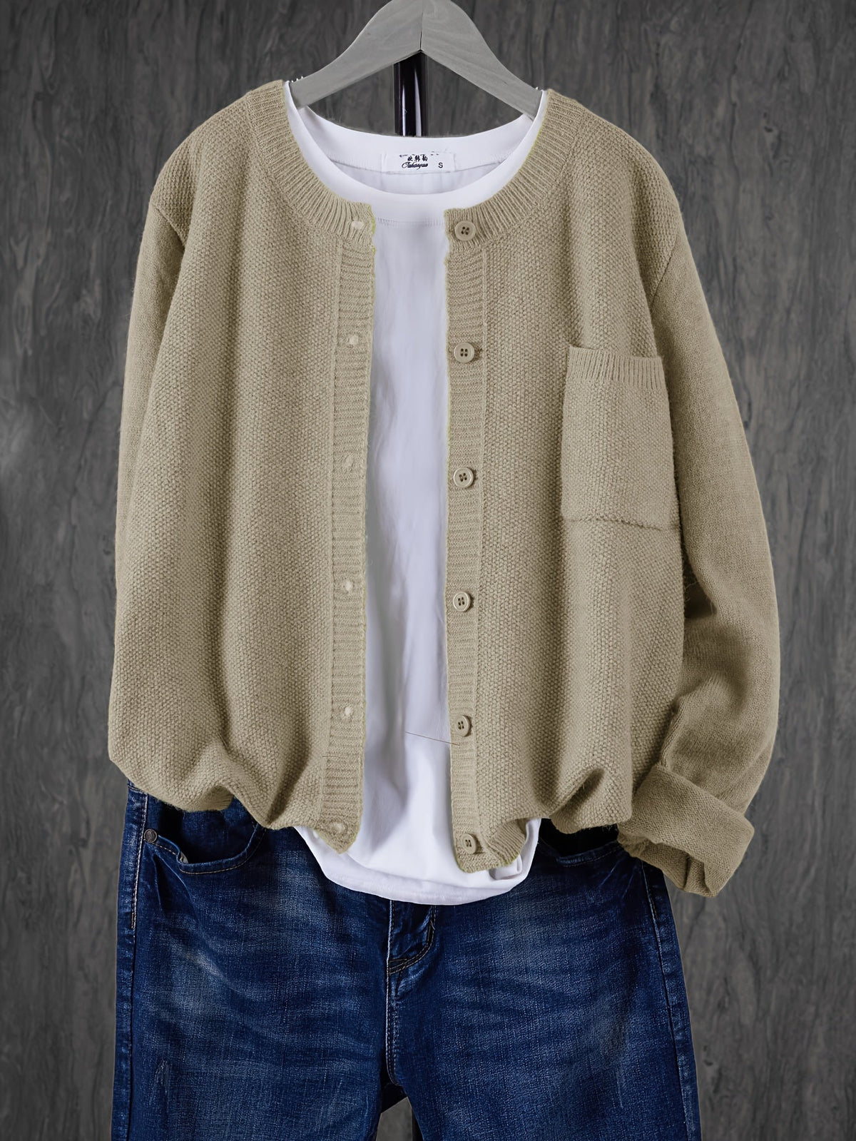 Women's Relaxed Open-Front Knit Cardigan Sweater 16