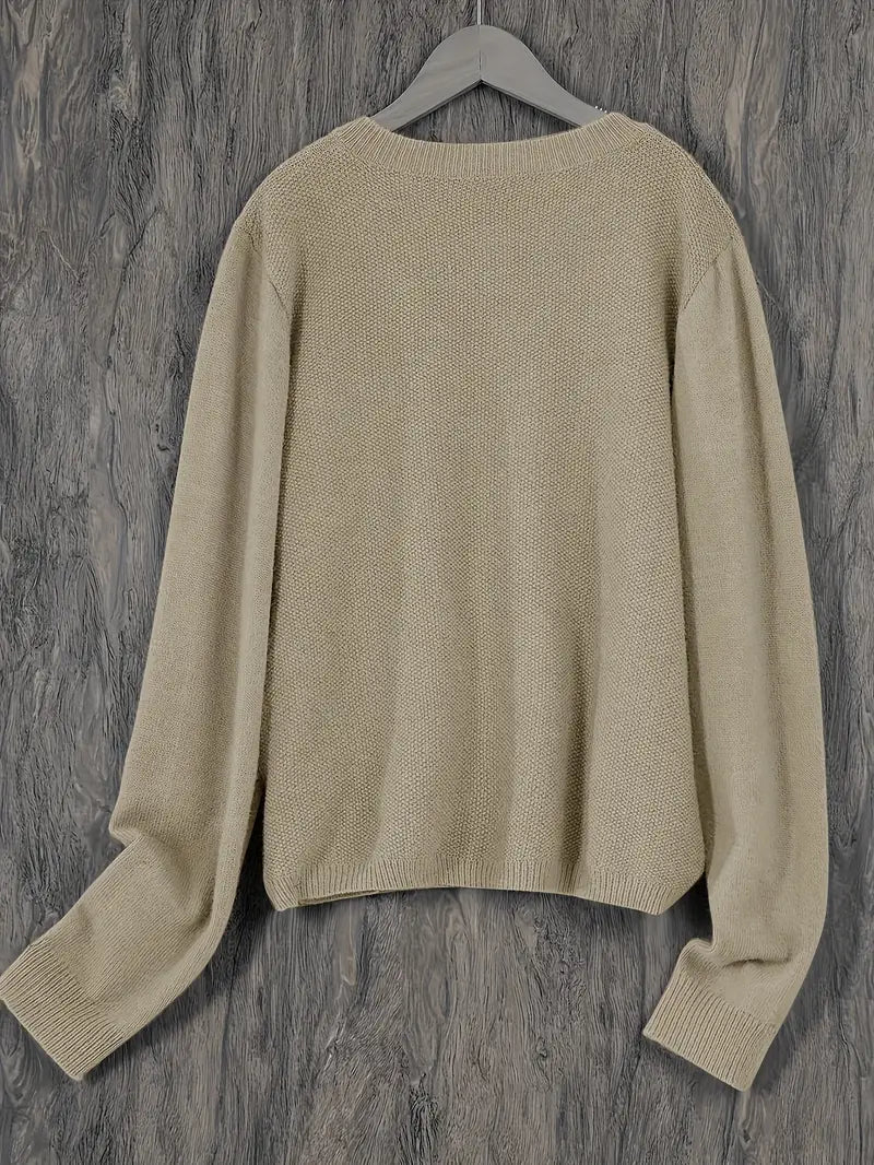 Women's Relaxed Open-Front Knit Cardigan Sweater 4