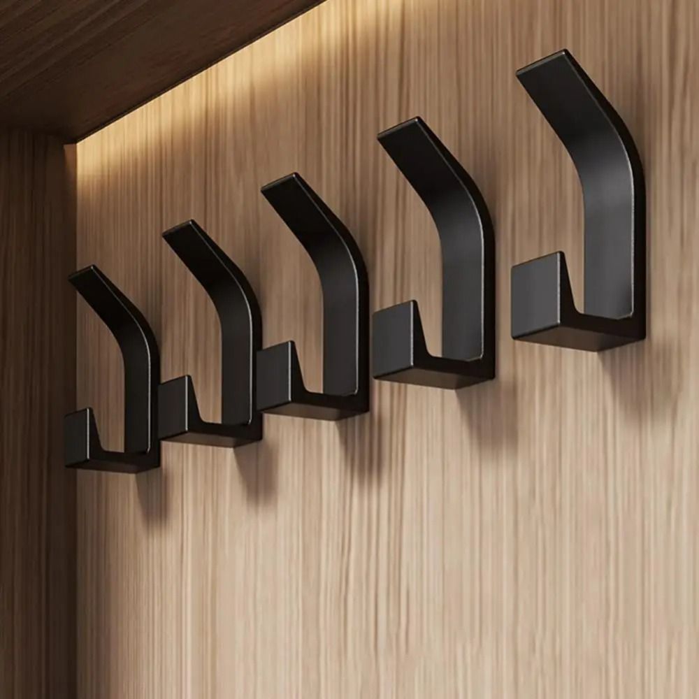 Self-Adhesive Wall Hooks — No-Drill Coat Hook Set of 5 1