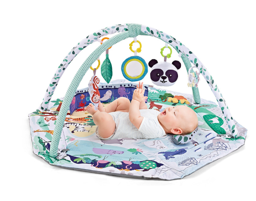 8-in-1 Baby Activity Play Mat with 6 Sensory Toys 1