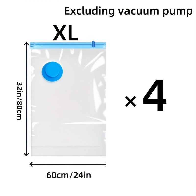 Extra Large Vacuum Storage Bags — Reusable Space-Saving Set 8