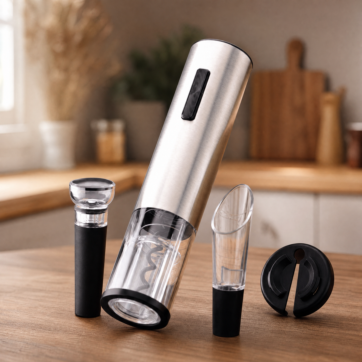 Electric Wine Opener 4-in-1 Set — Rechargeable with Accessories 1