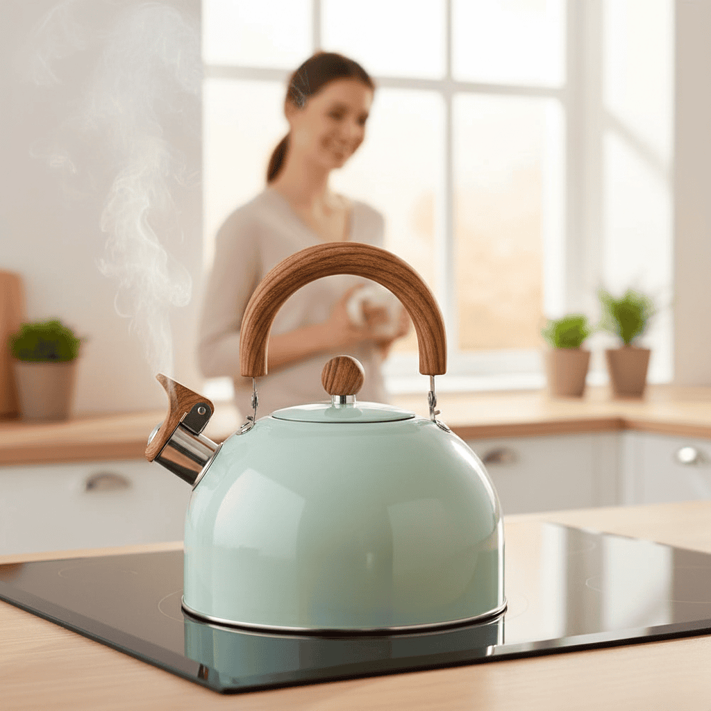 Stainless Steel Whistling Kettle 2.5L — All-Hob Compatible 2