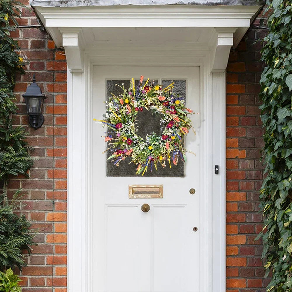 Artificial Flower Wreath – Indoor & Outdoor Door Decor 1