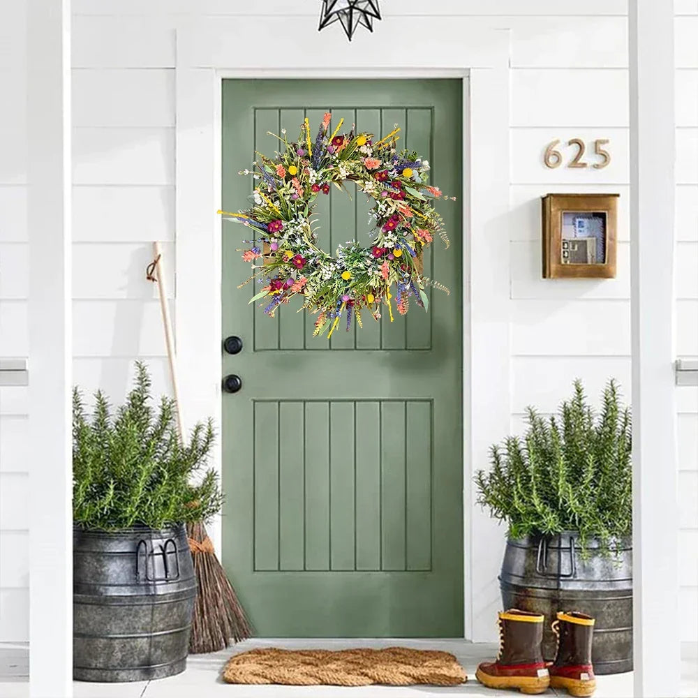 Artificial Flower Wreath – Indoor & Outdoor Door Decor 4