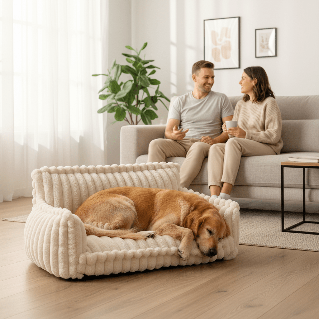 Orthopedic Memory Foam Dog Sofa Bed — Washable Cover 2