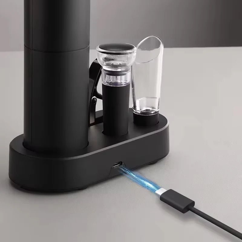Electric Wine Opener 4-in-1 Rechargeable USB Set — 80 Bottles 6