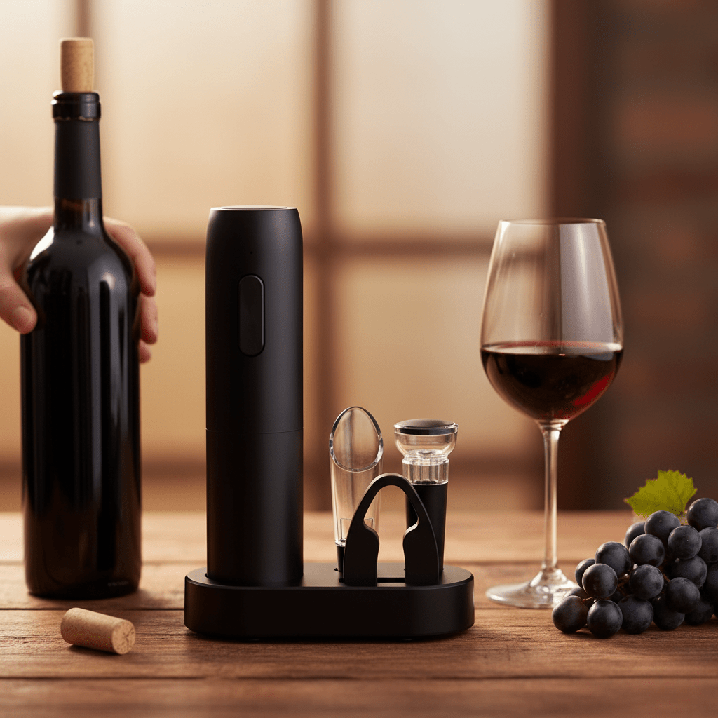 Electric Wine Opener 4-in-1 Rechargeable USB Set — 80 Bottles 8