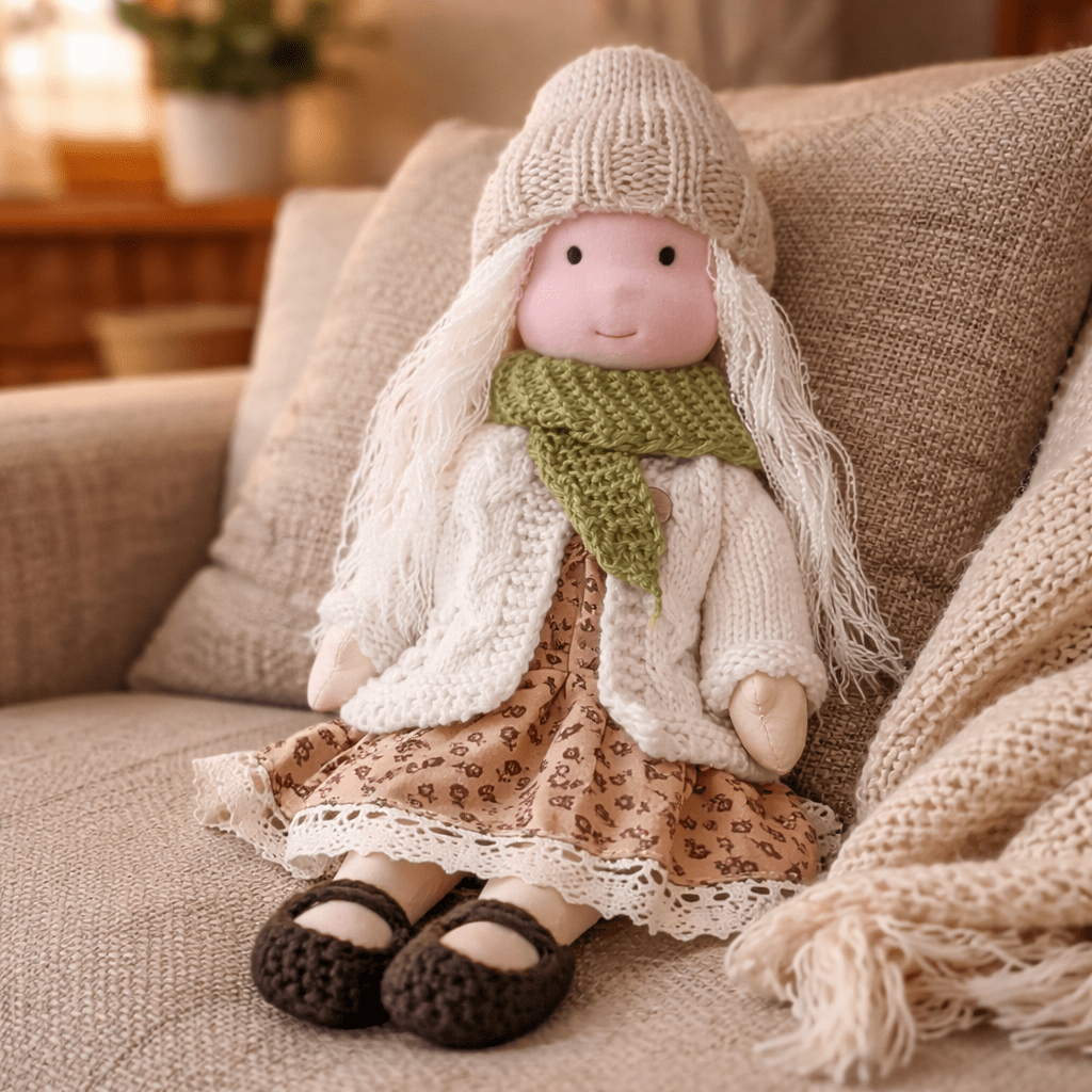Waldorf Doll Handmade in Cotton — Elora 28 cm, 37 Styles 9