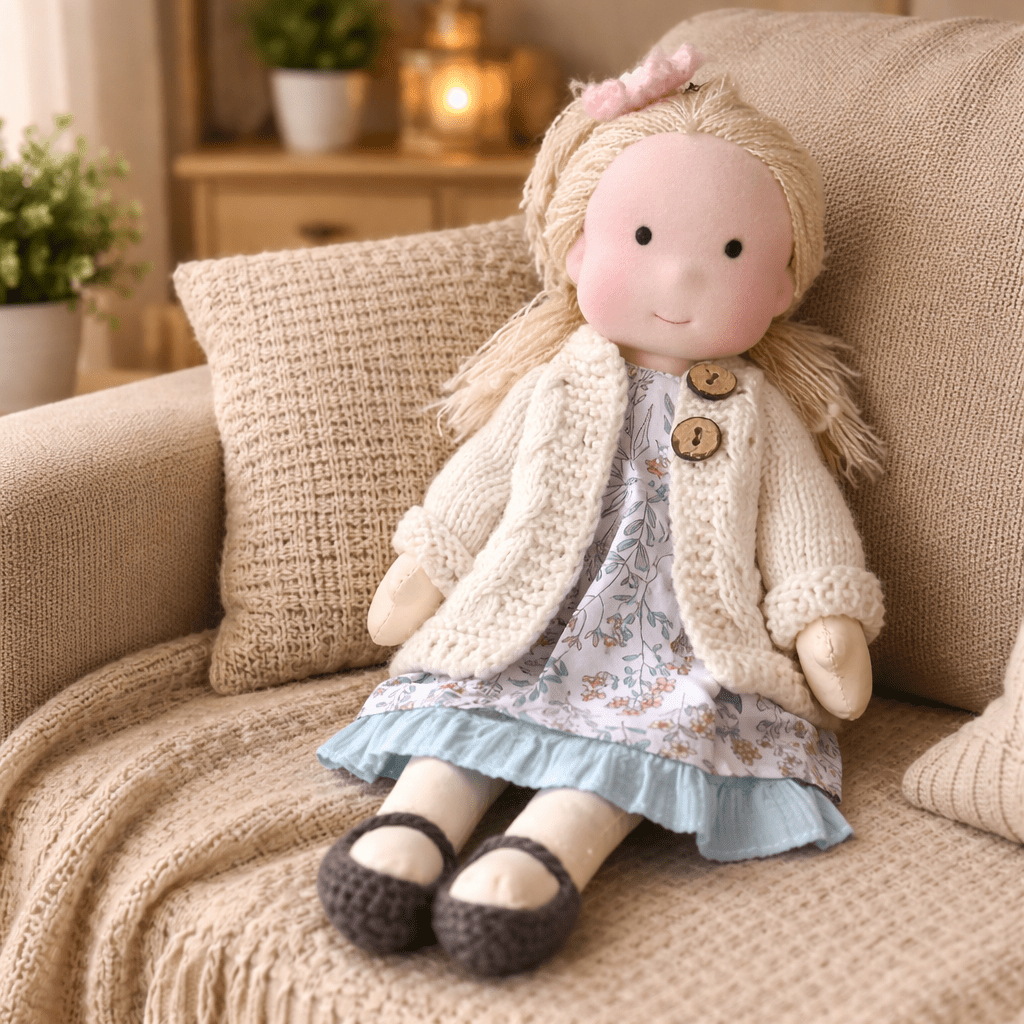 Waldorf Doll Handmade in Cotton — Elora 28 cm, 37 Styles 18