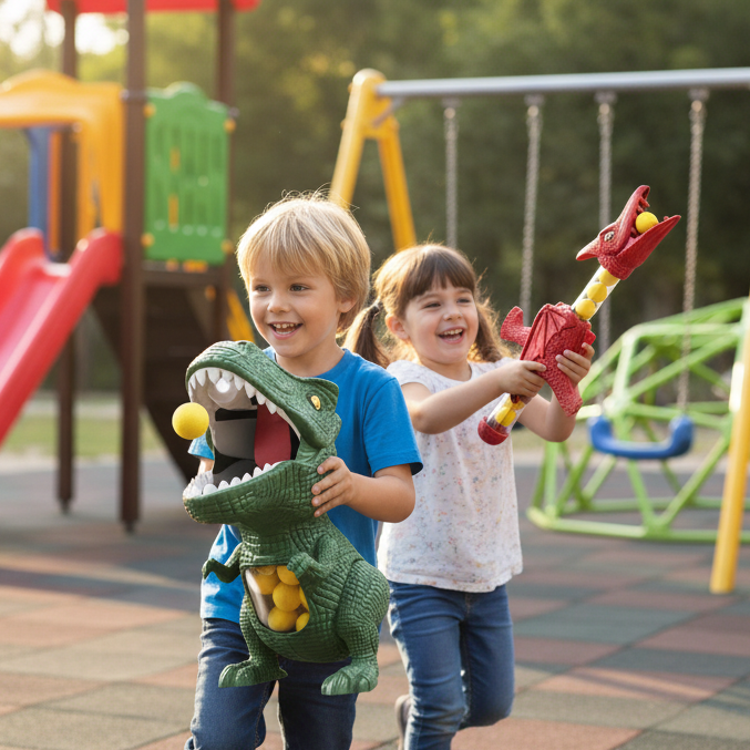 Dinosaur Toy Foam Ball Shooter — Kids' Target Shooting Game 2