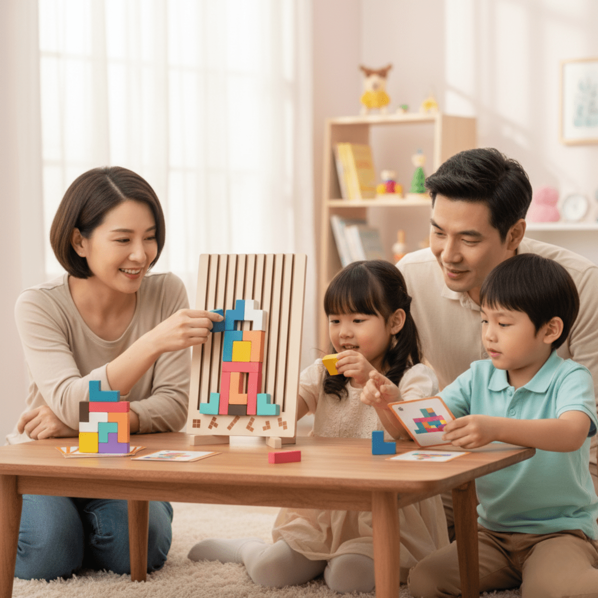 Montessori Toys — Wooden Tetris Stacking & Logic Game 3