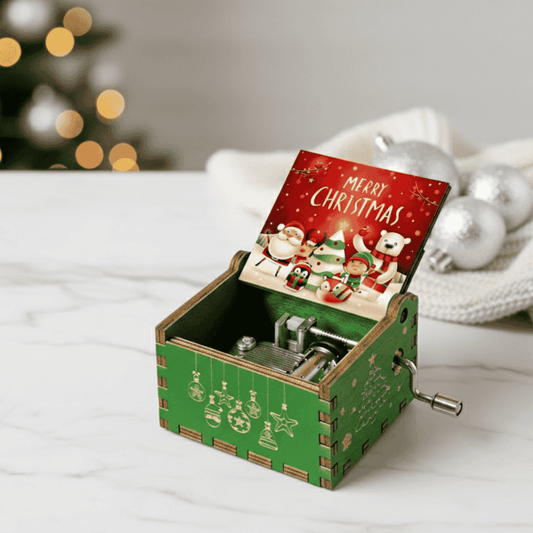 Christmas Music Box — Classic Melody Wind-Up Festive Décor 1