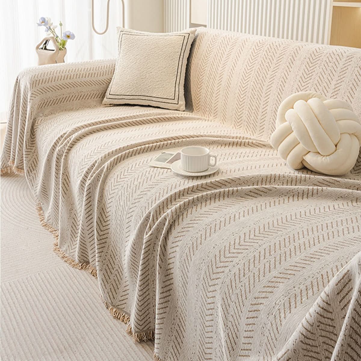 Chenille Sofa Cover — Scratch-Resistant & Machine Washable 2