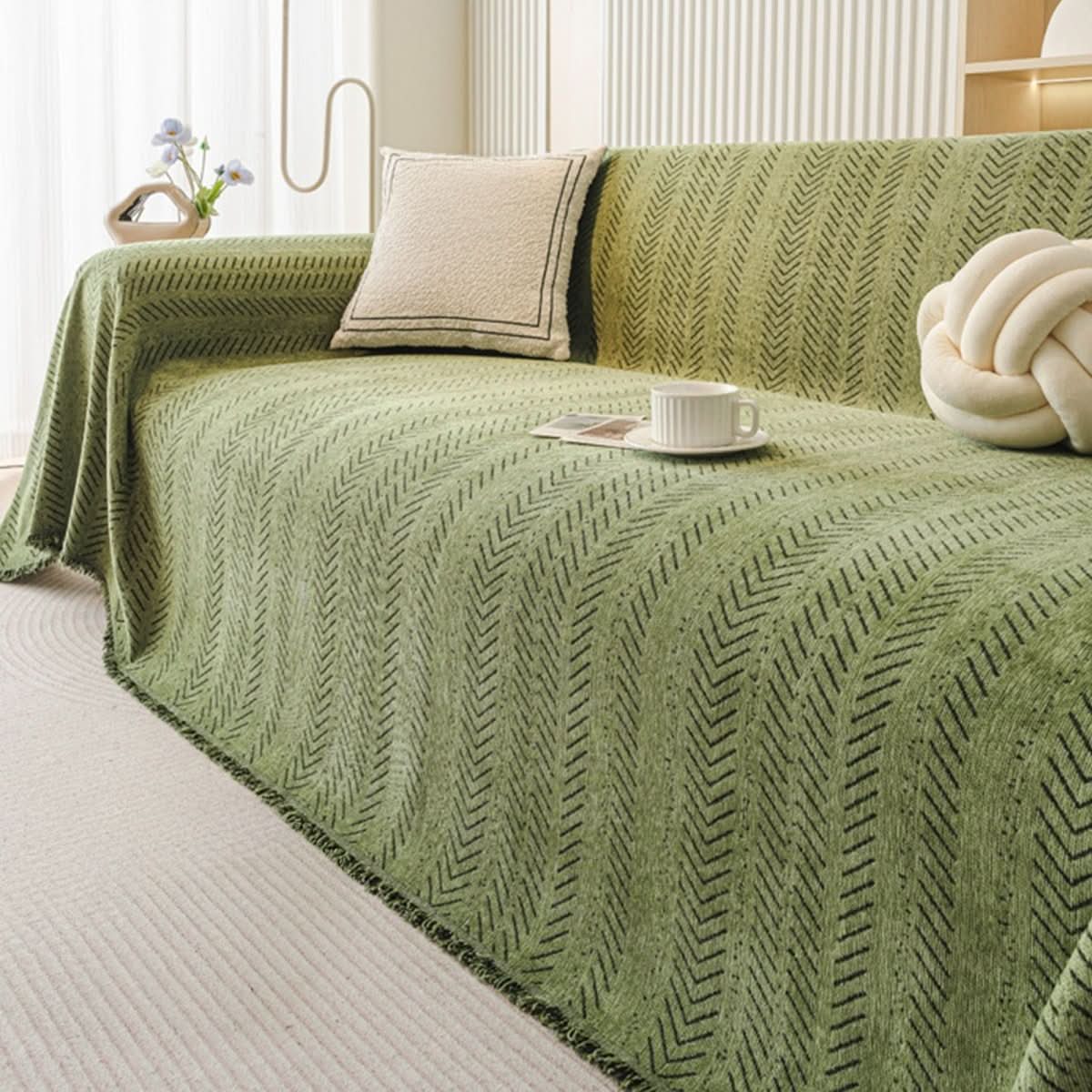 Chenille Sofa Cover — Scratch-Resistant & Machine Washable 6
