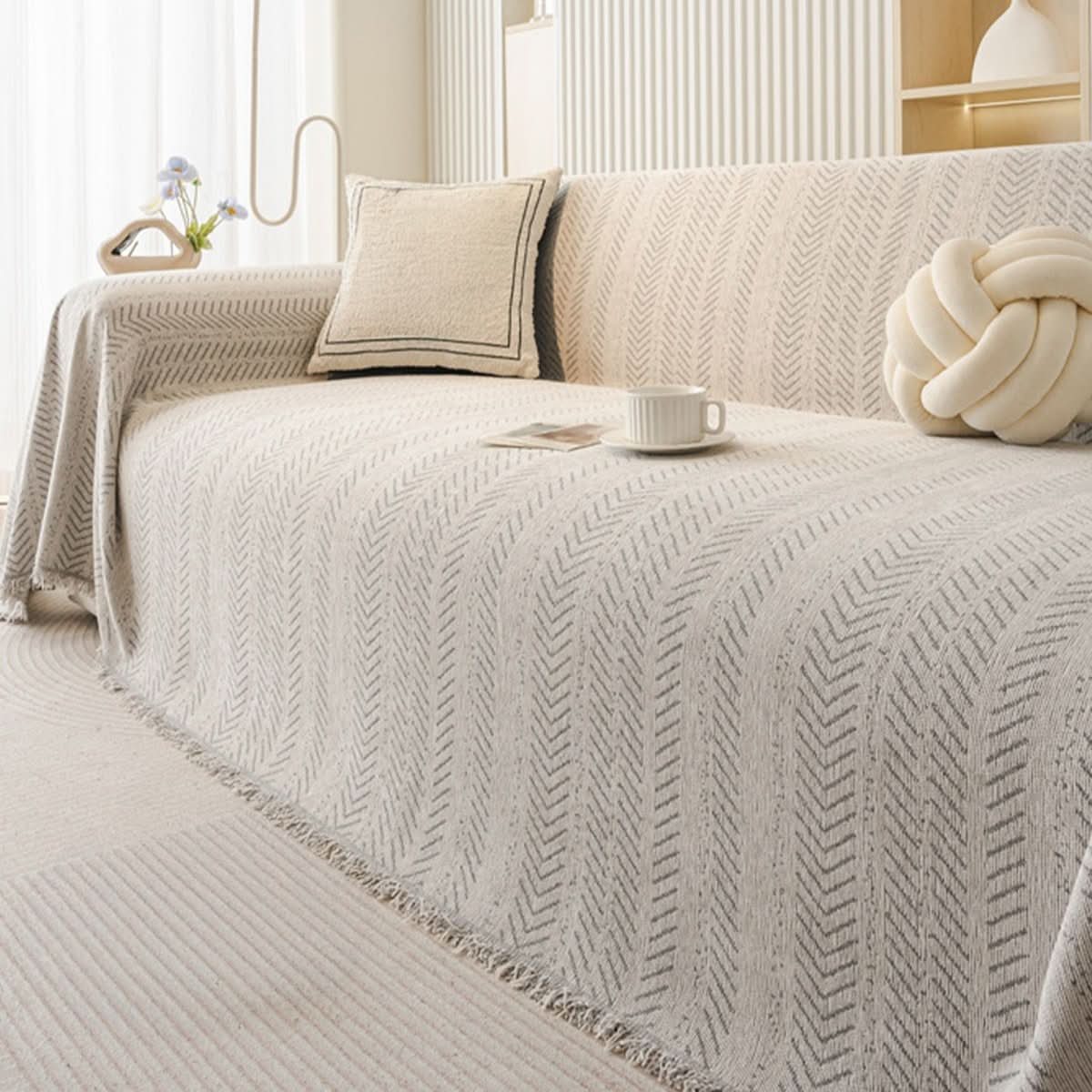 Chenille Sofa Cover — Scratch-Resistant & Machine Washable 7