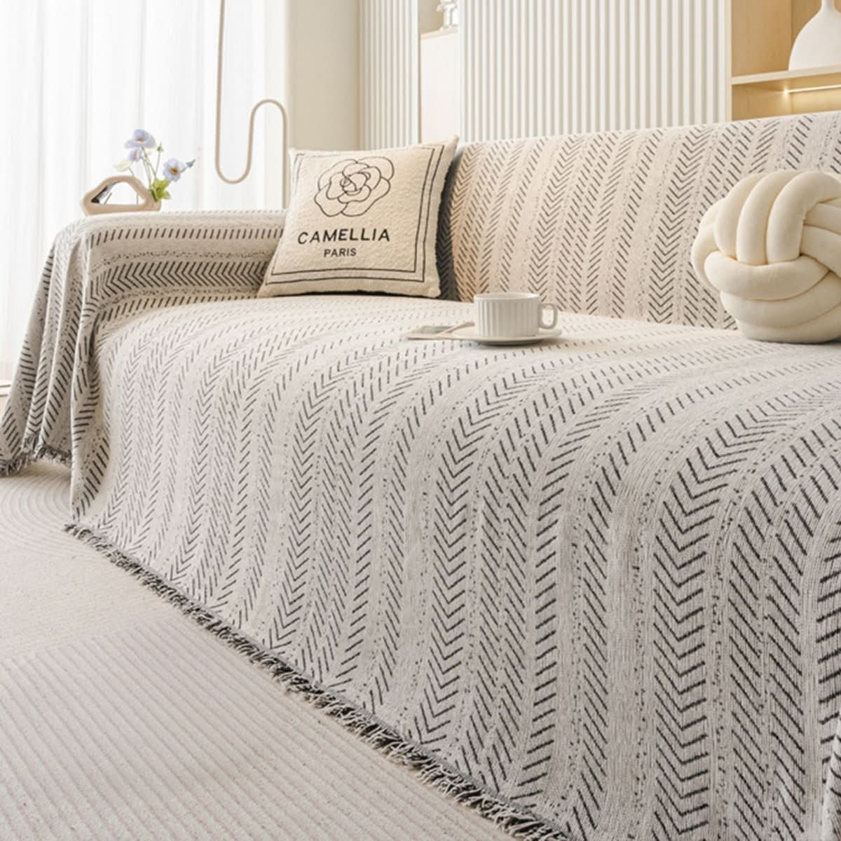 Chenille Sofa Cover — Scratch-Resistant & Machine Washable 8