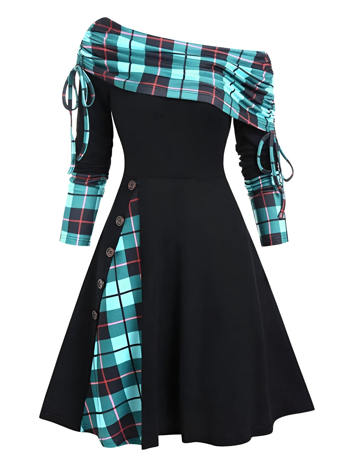 Women's Off-Shoulder Fitted Midi Dress — Bardot Style 7