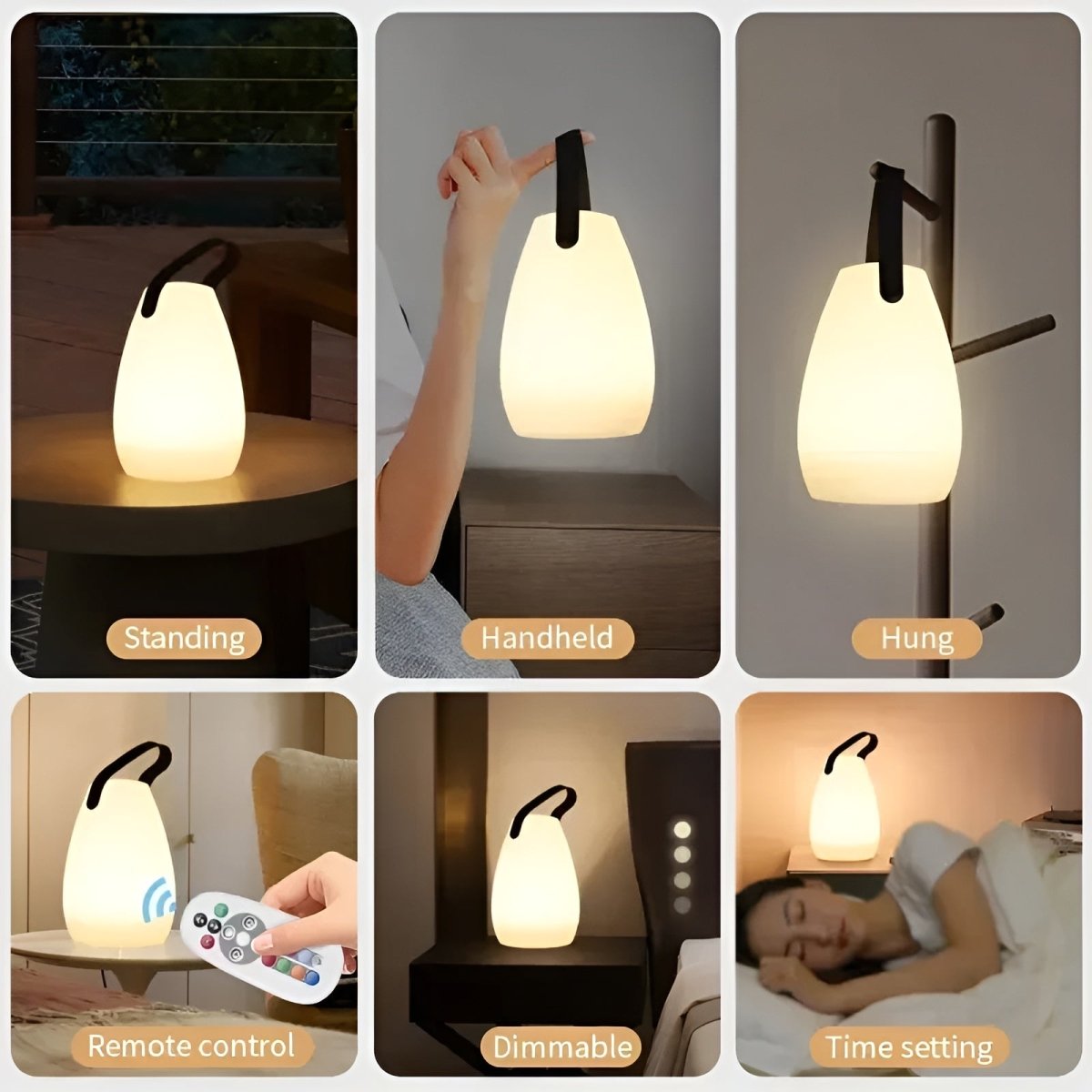 Wireless LED Table Lamp — 16 Colours, Dimmable & Rechargeable 4