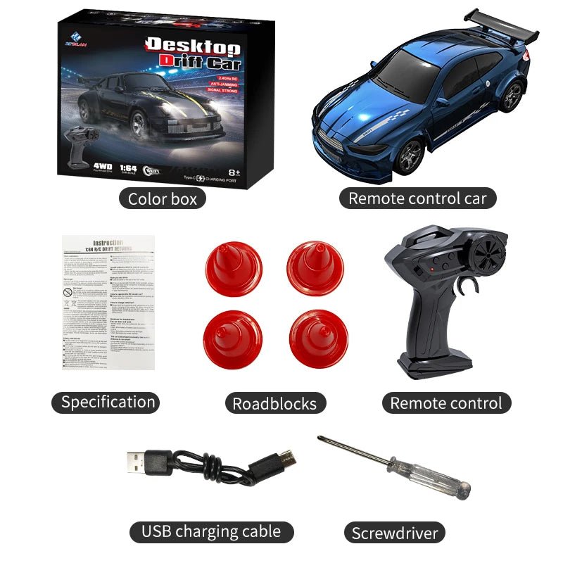 RC Car MICRODRIFT 1:64 — Four-Wheel Drift, USB Rechargeable 10