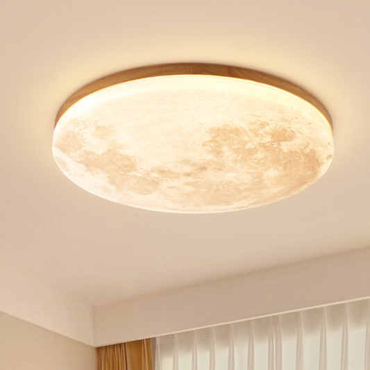 Modern Moon Ceiling Light — Dimmable Round LED Panel 1