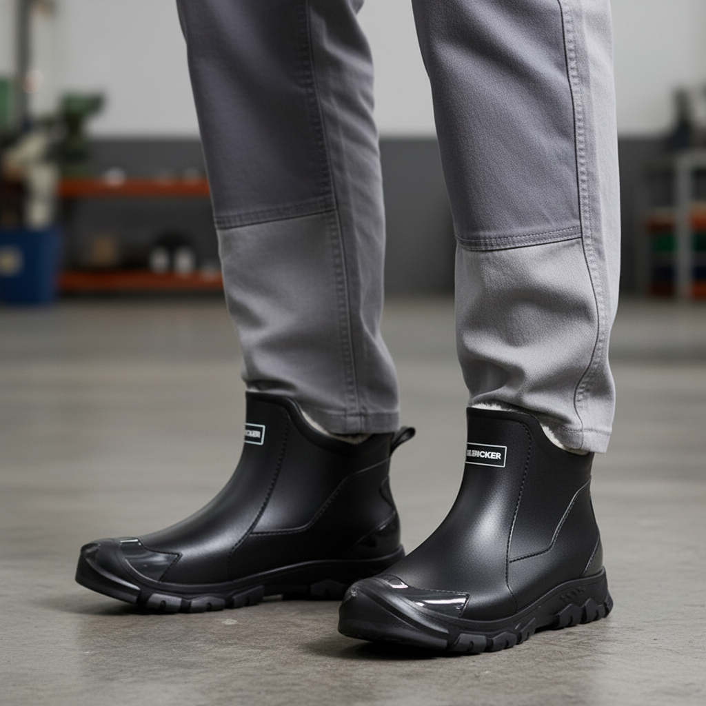Waterproof Rubber Pull-On Ankle Boots — Grip Sole 2